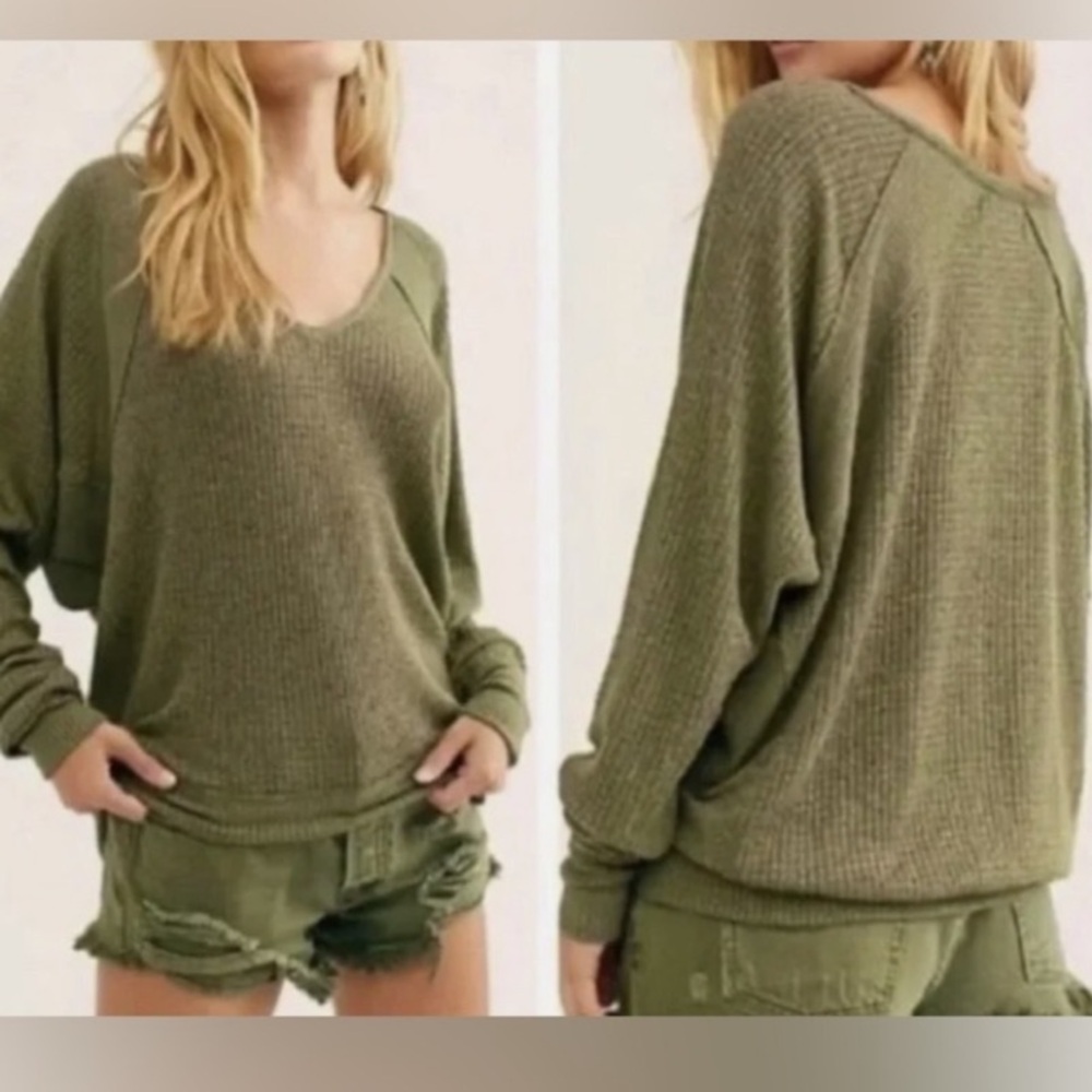 Free People Olive Green Women's Sweater NEW